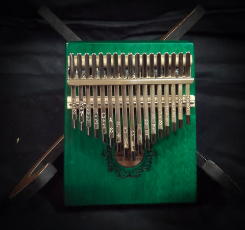 Green Kalimba - Floral Scroll Design