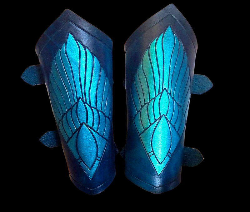 Metallic Turquoise Bracers