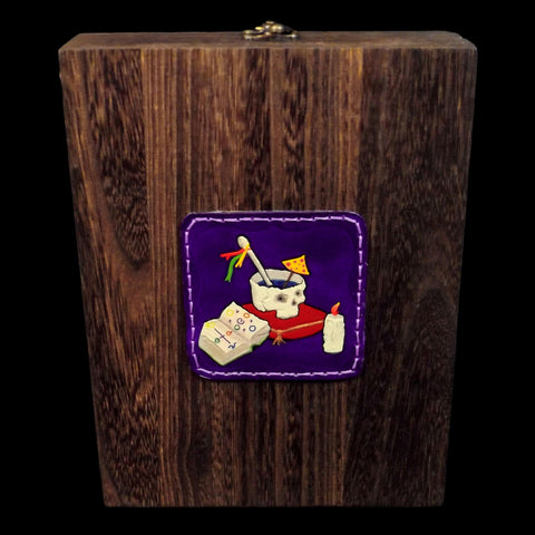 Skull Cocktail Messenger Box Bag with Notebook and Stationary