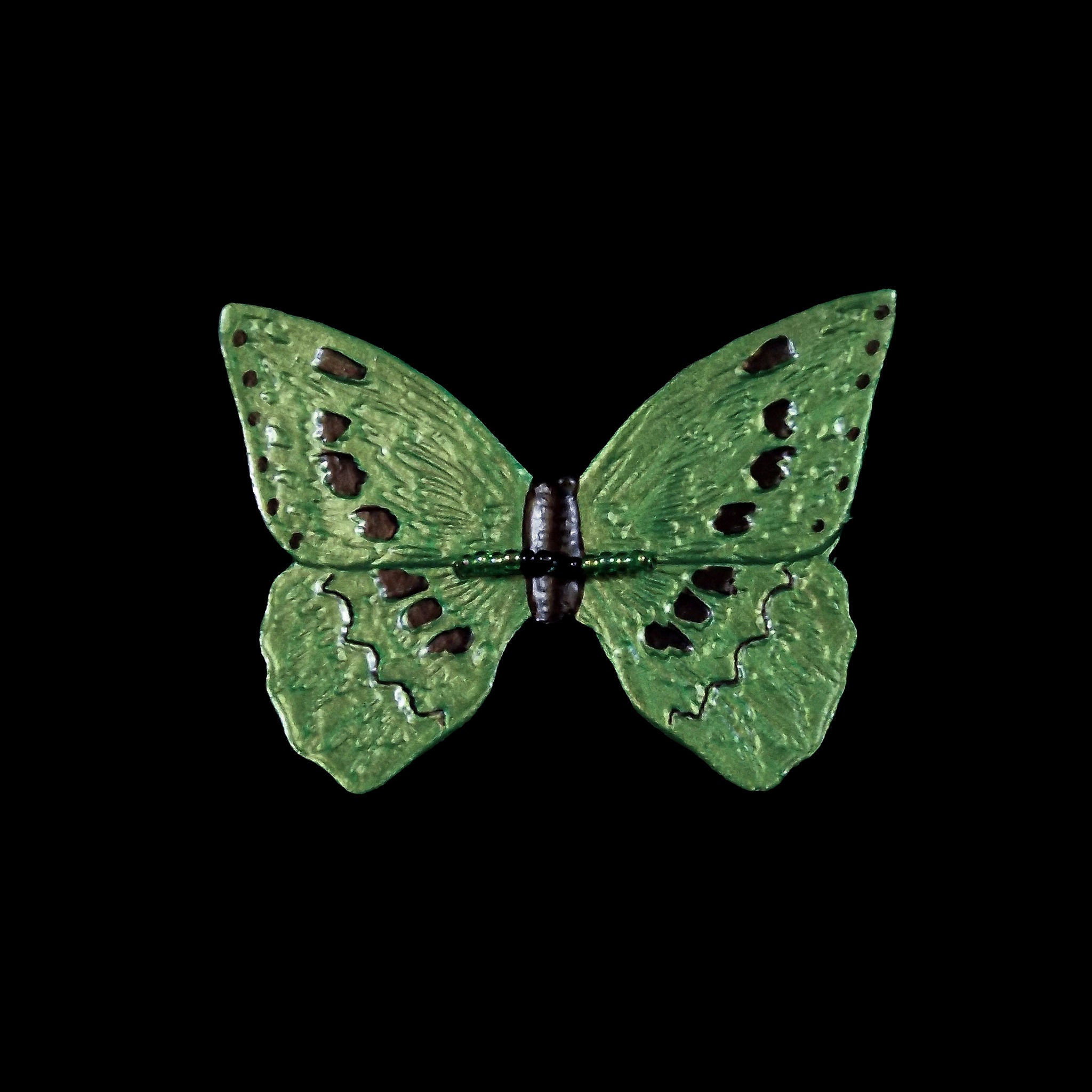 Handmade Leather Butterfly Brooch - 7cm