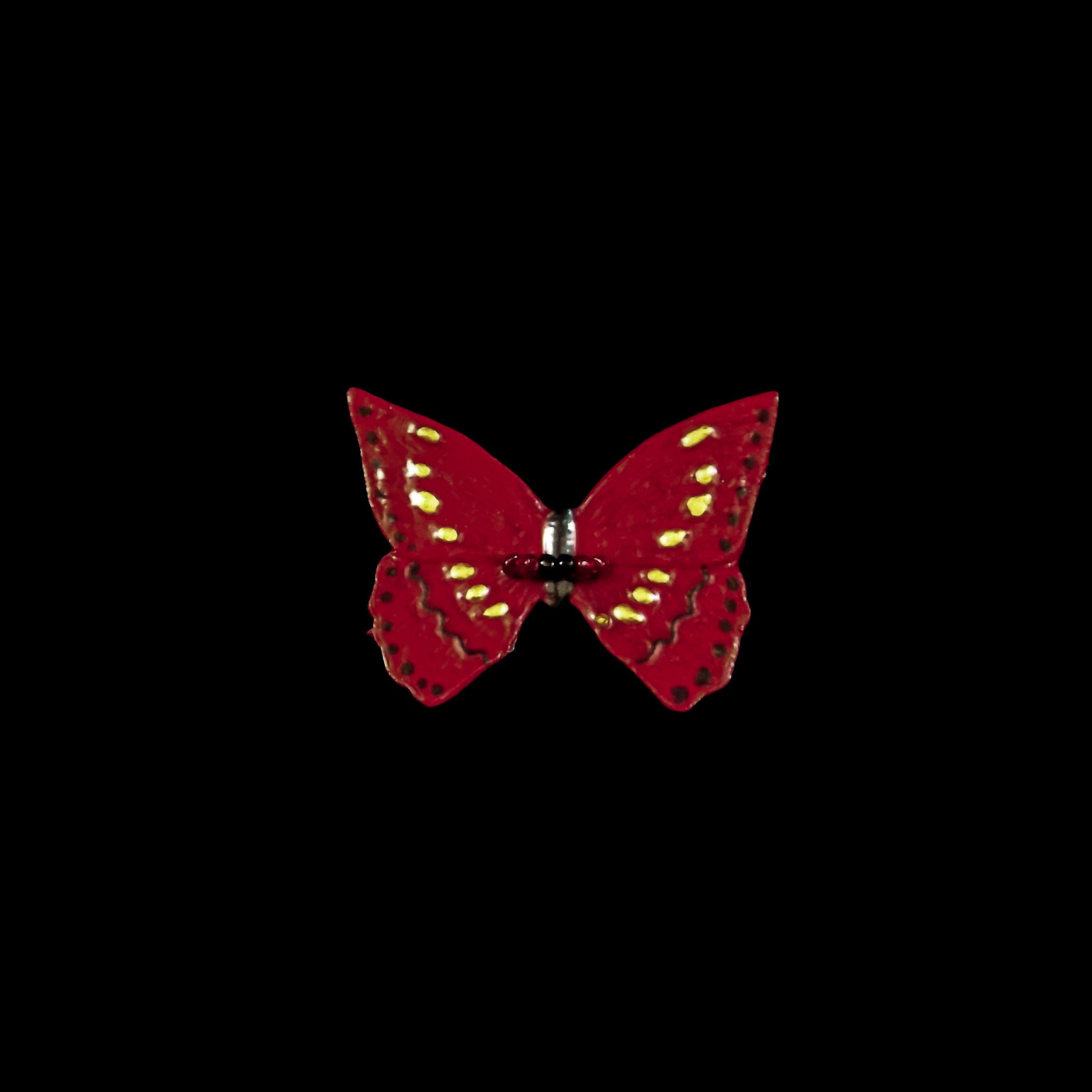 Handmade Leather Butterfly Brooch - 4cm