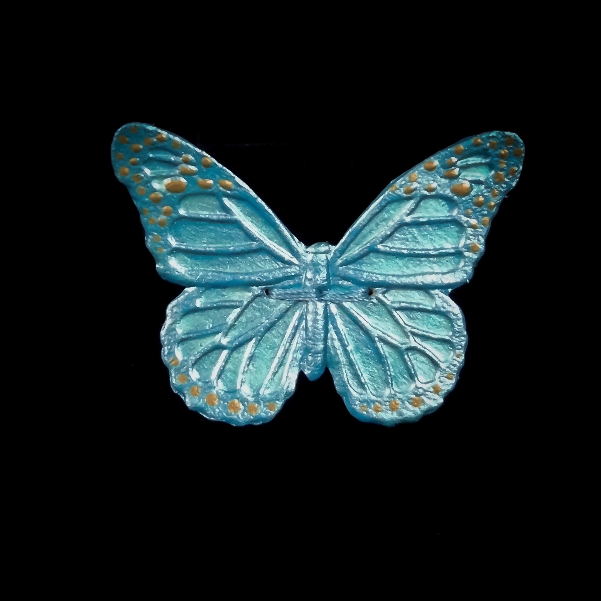 Handmade Leather Butterfly Brooch - 6cm