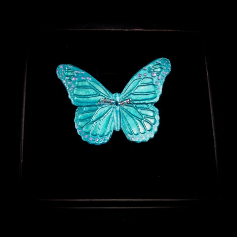 Handmade Leather Butterfly Brooch - 6cm