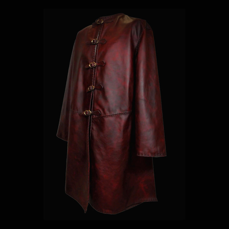 Long Red Leather Coat