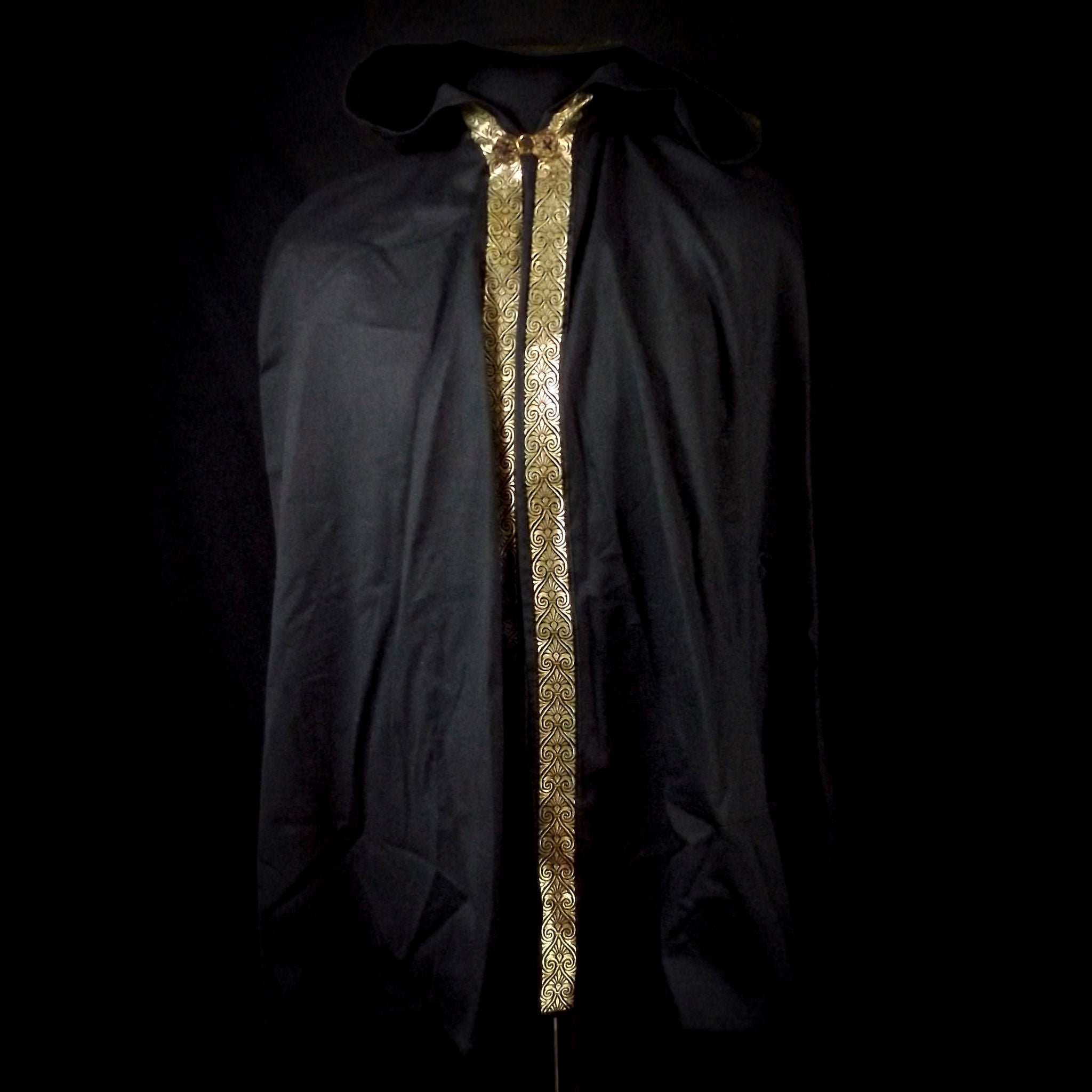 Black Cotton Kids Cloak 9-10y