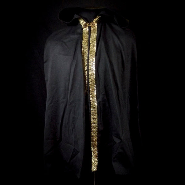 Black Cotton Kids Cloak 9-10y