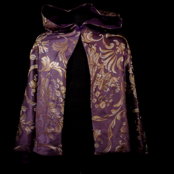 Purple & Gold Brocade Half Cloak