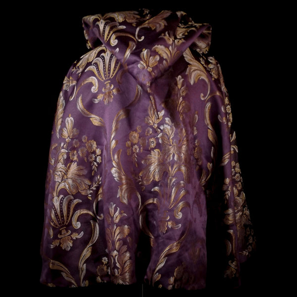 Purple & Gold Brocade Half Cloak