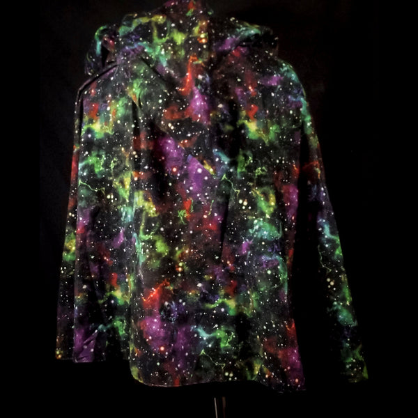 Black Cosmic Nebula Half Cloak
