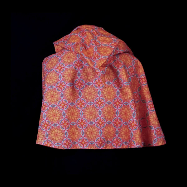 Orange Geometric Cotton Capelet