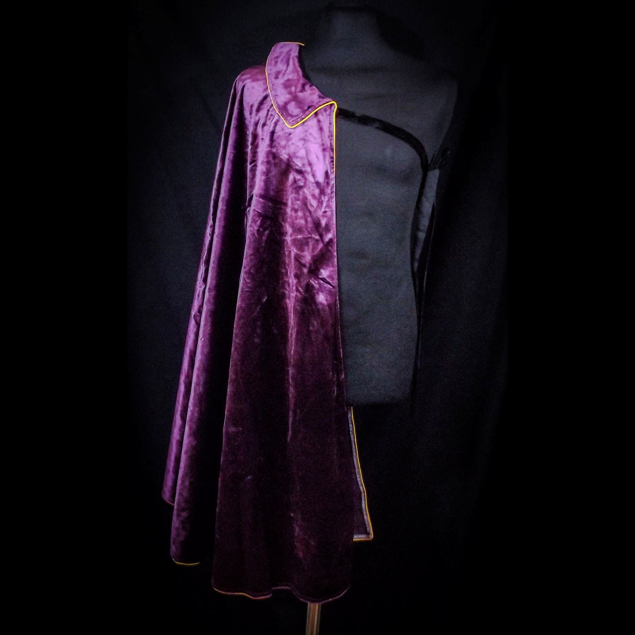 Velvety Purple Side or Front Cloak