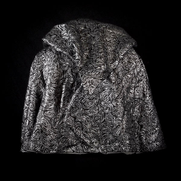 Black & Silver Brocade Capelet