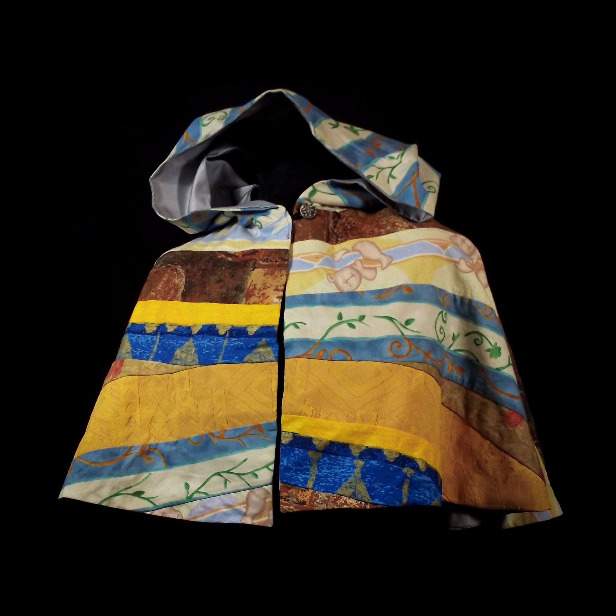 Blue & Yellow Patchwork Capelet