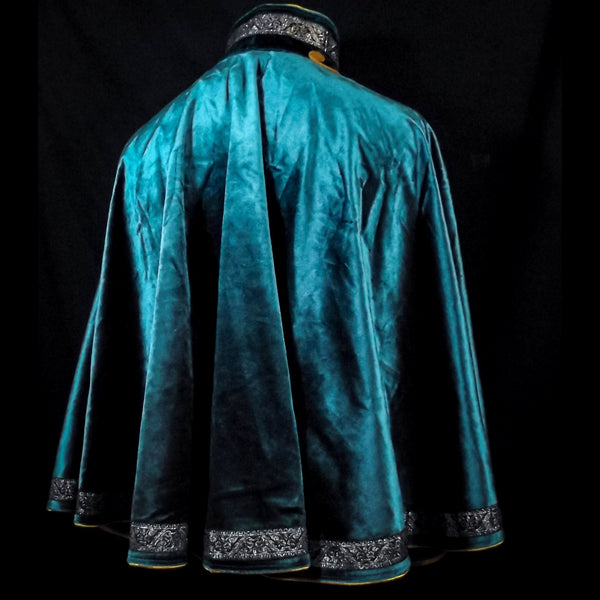 Velvety Teal Side or Front Cloak