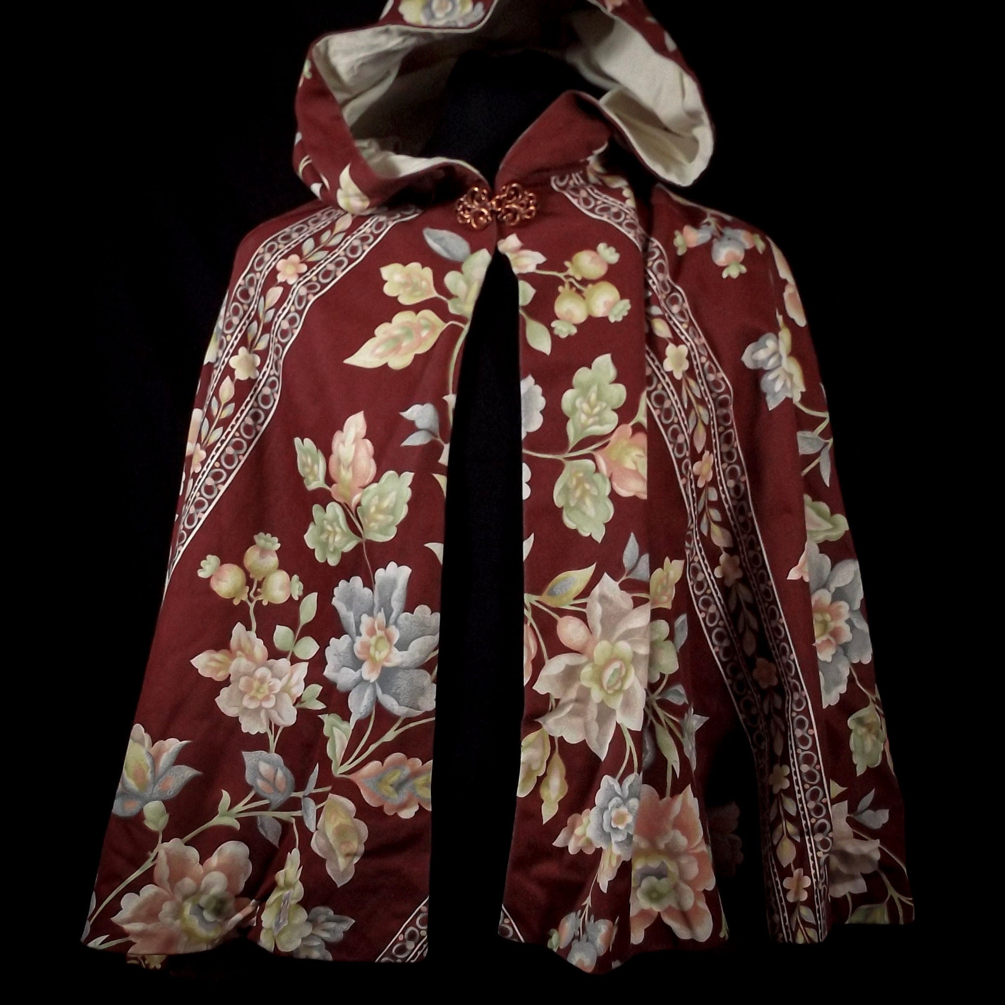 Chestnut Floral Half Cloak