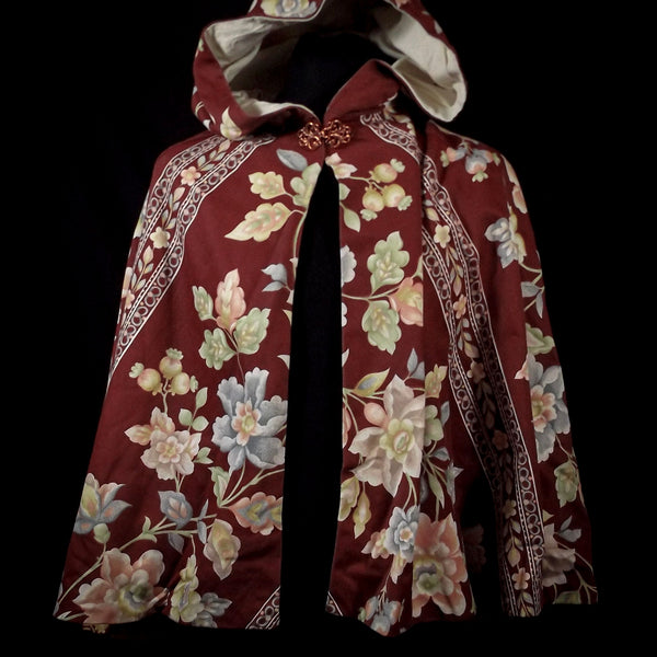 Chestnut Floral Half Cloak