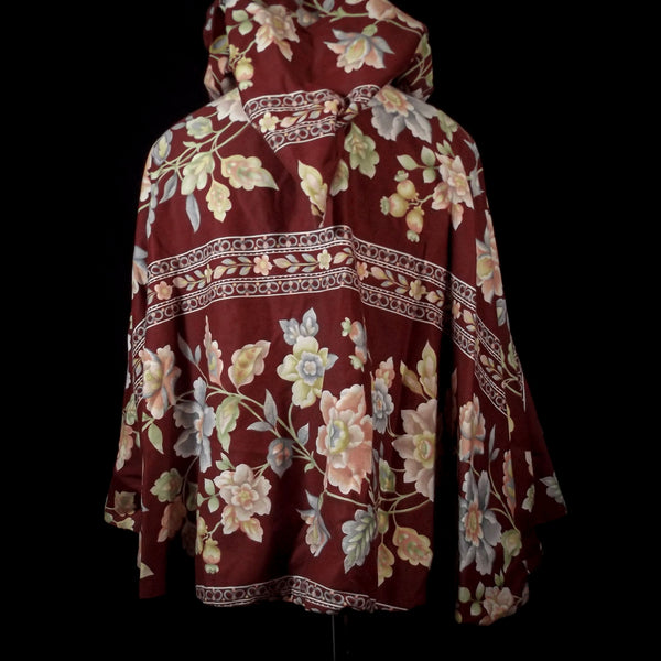 Chestnut Floral Half Cloak