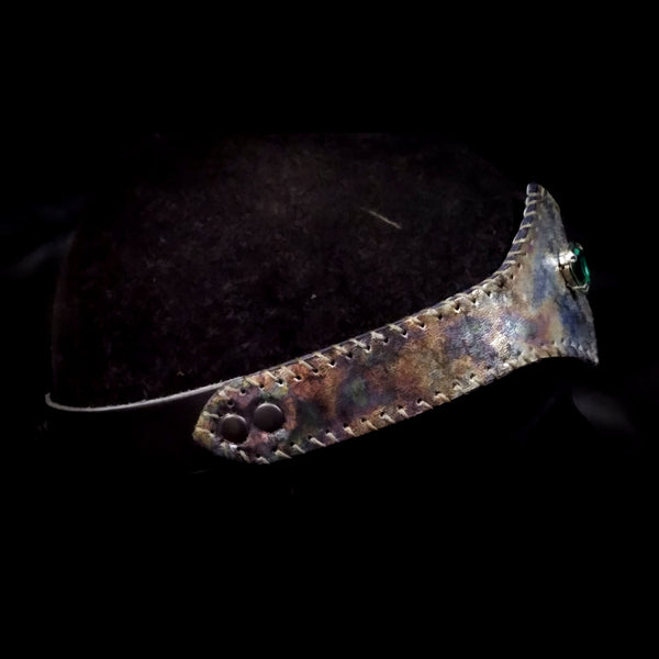 Rainbow Oil Slick Leather Jewelled Circlet