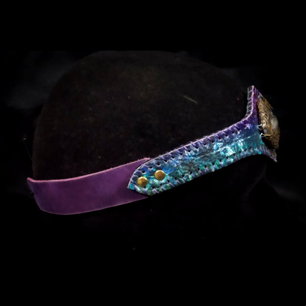 Rainbow Metallic Leather Circlet
