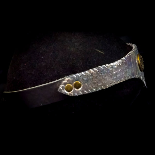 Subtle Oilslick Silvery Scale Leather Circlet