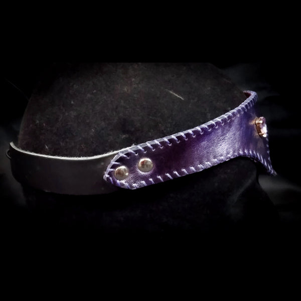 Purple Jewelled  Leather Circlet