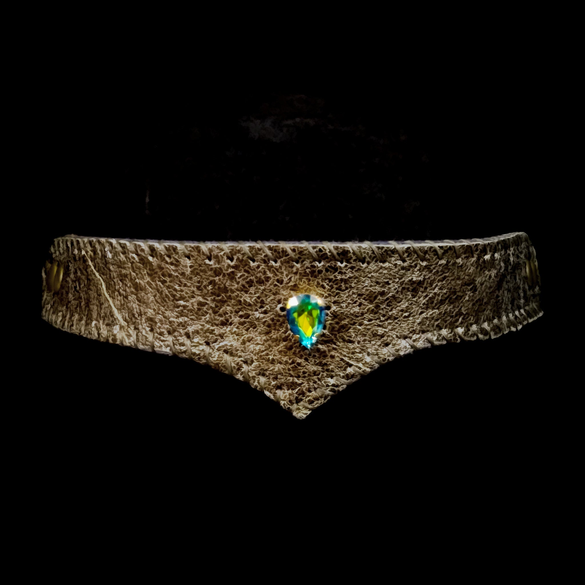 Antique-Golden Leather Circlet