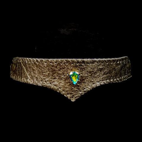 Antique-Golden Leather Circlet