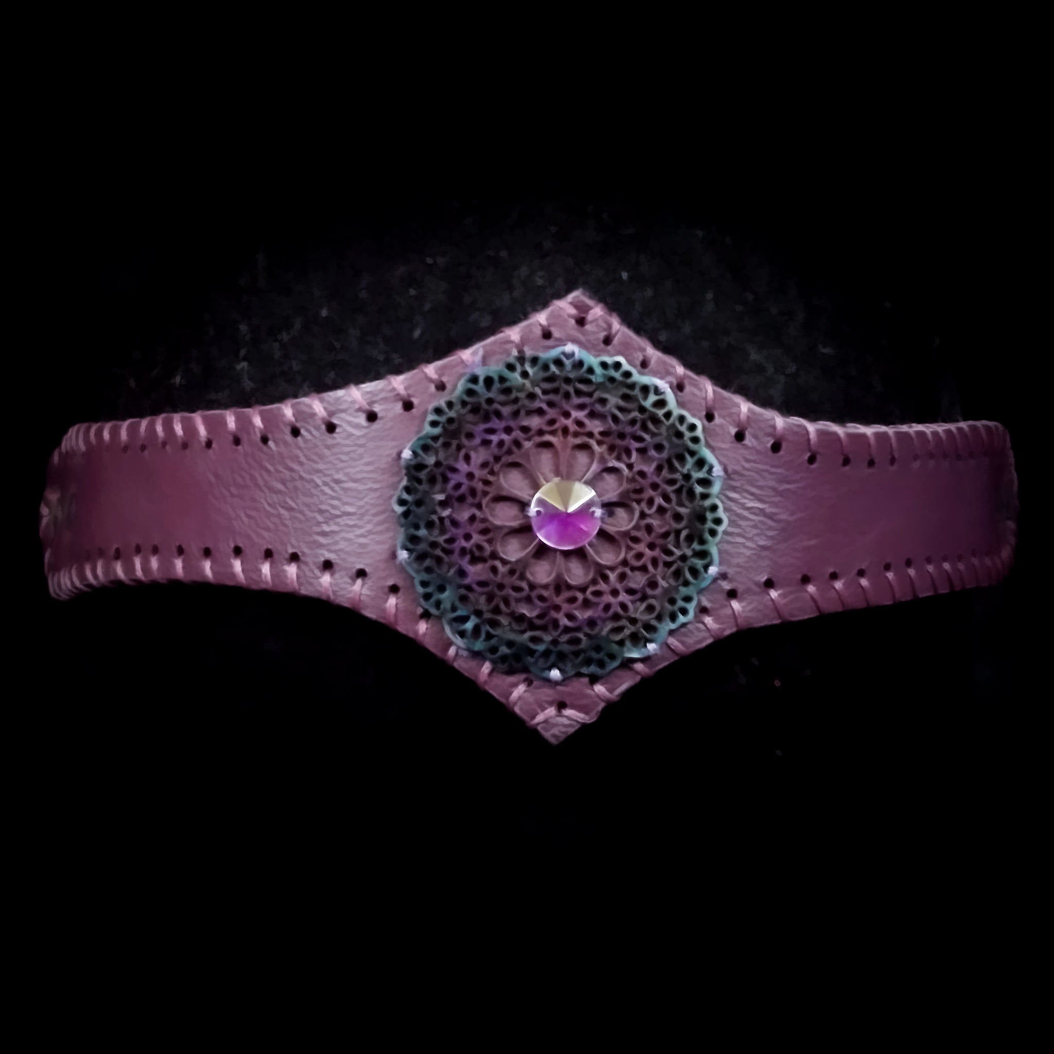 Purple  Leather Circlet