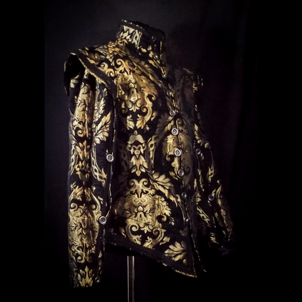Black and Gold Doublet - Detachable Sleeves