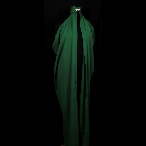 Draping Floaty Chiffon Sleeveless Cloak - Forest Green