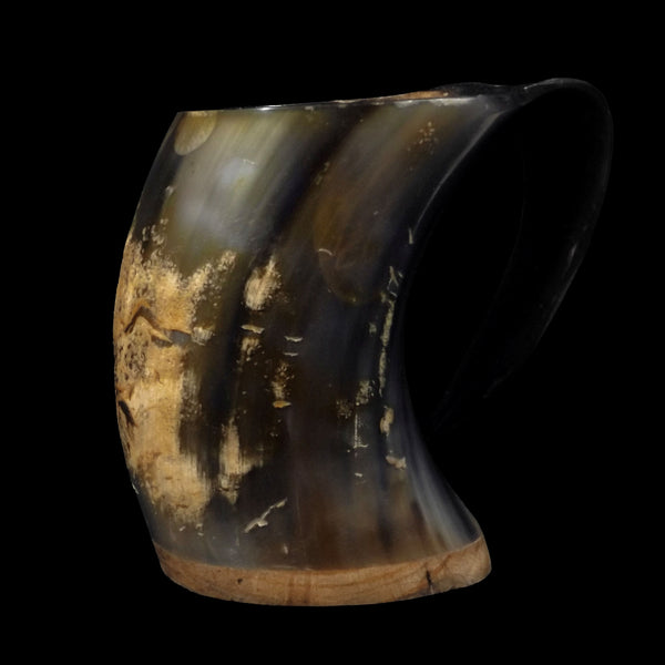 Horn Tankard with Wood Base #11