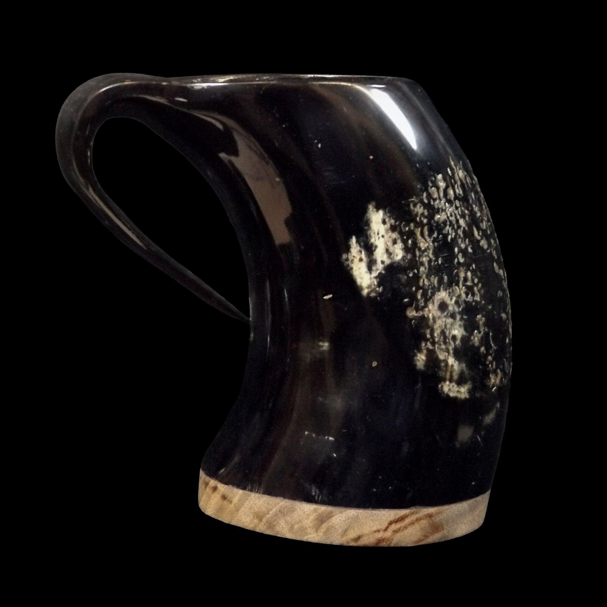 Horn Tankard with Wood Base #12