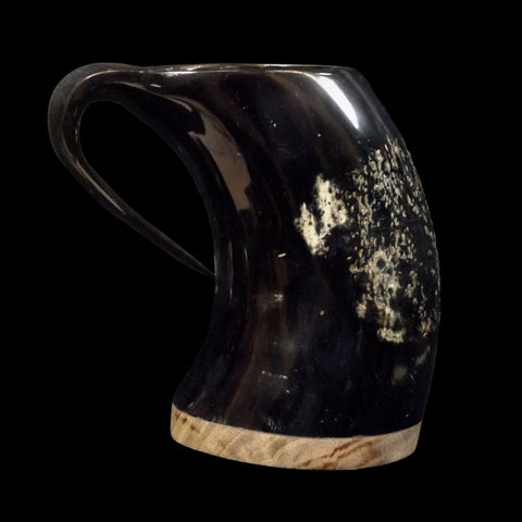 Horn Tankard with Wood Base #12
