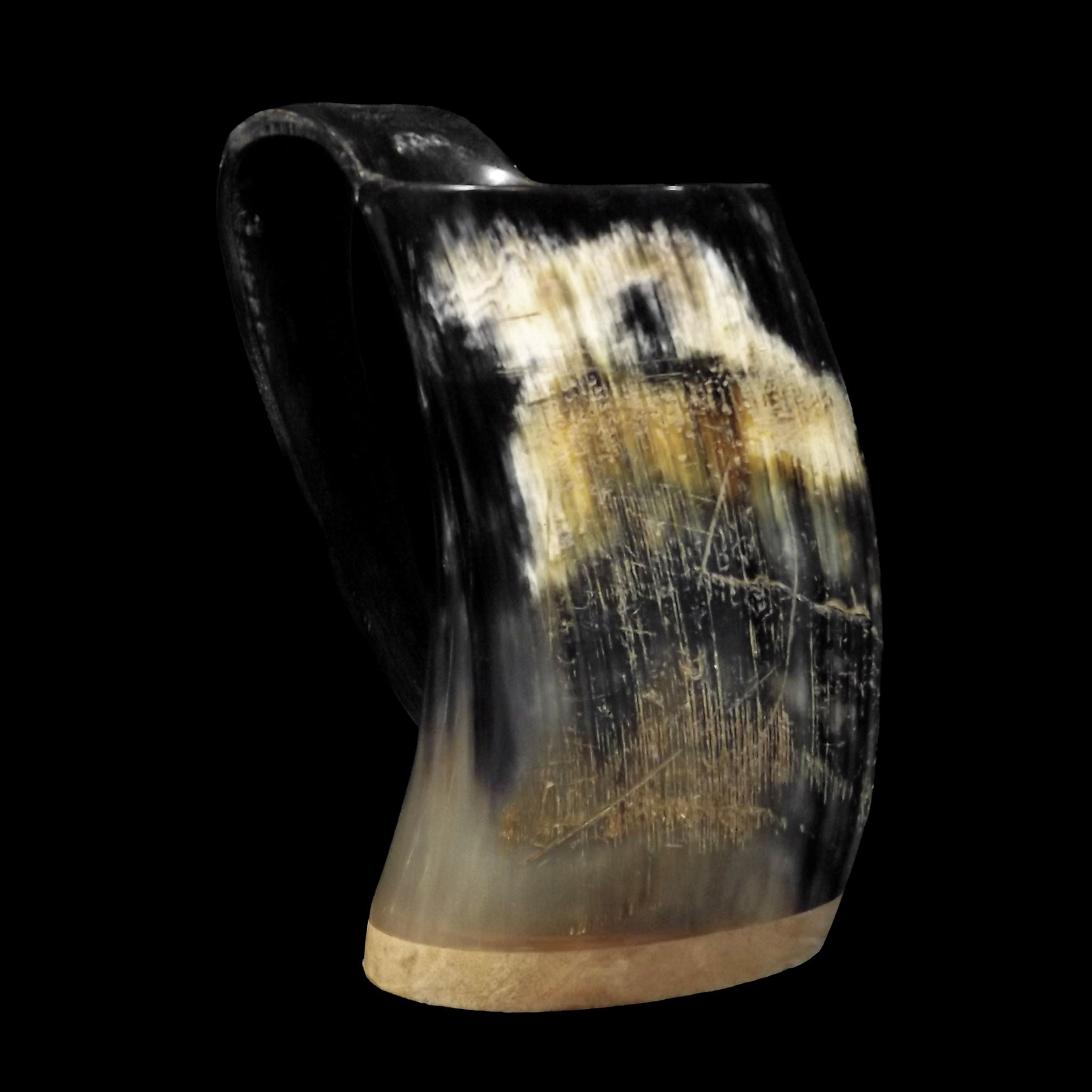 Horn Tankard with Wood Base #2