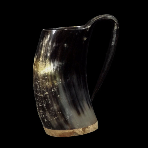 Horn Tankard with Wood Base #2