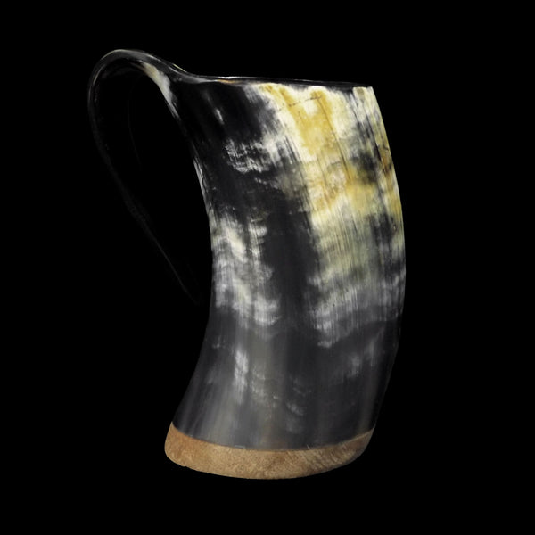 Horn Tankard with Wood Base #3