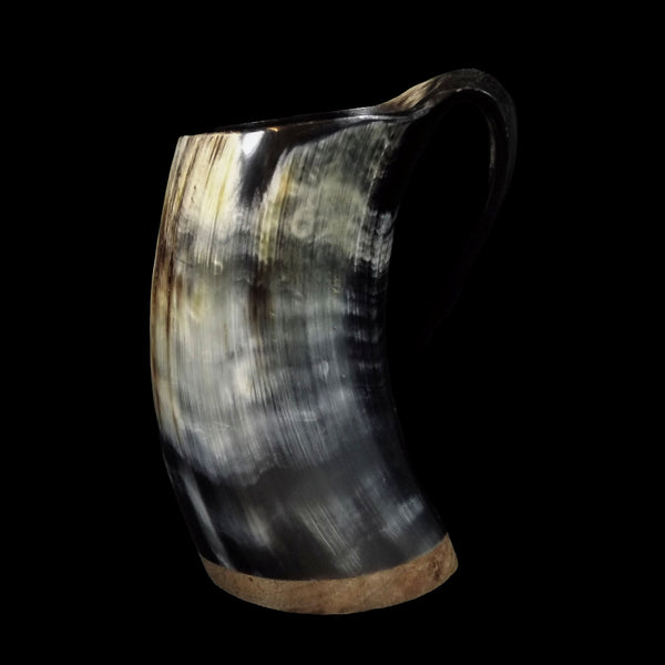 Horn Tankard with Wood Base #3