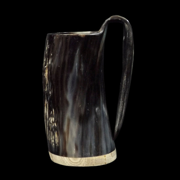 Horn Tankard with Wood Base #4
