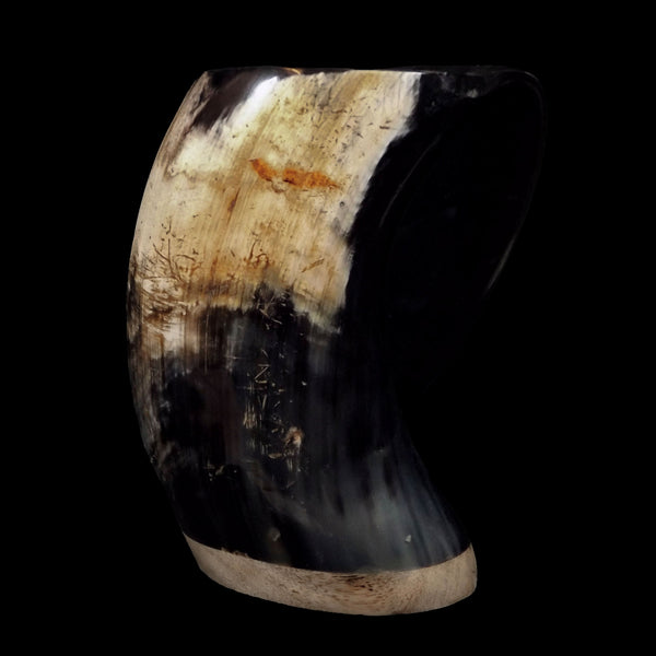 Horn Tankard with Wood Base #8
