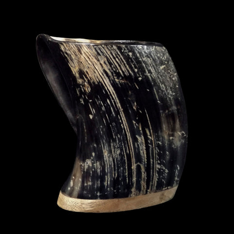 Horn Tankard with Wood Base #9