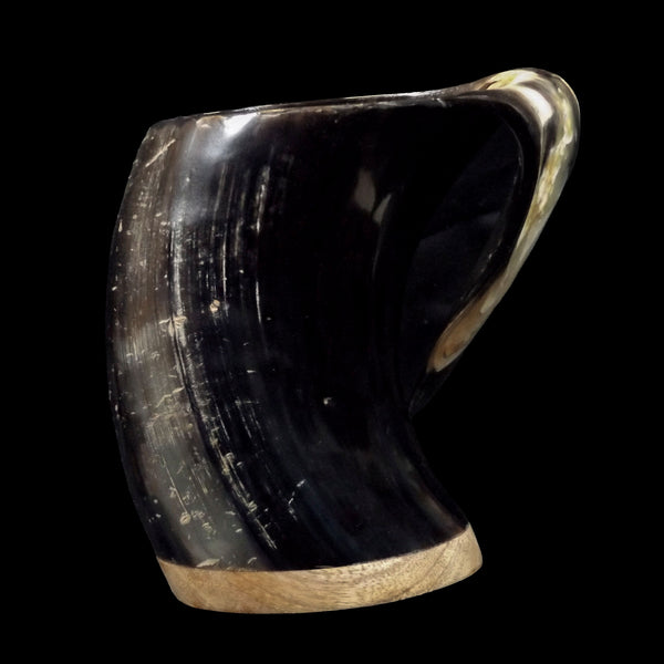 Horn Tankard with Wood Base #9