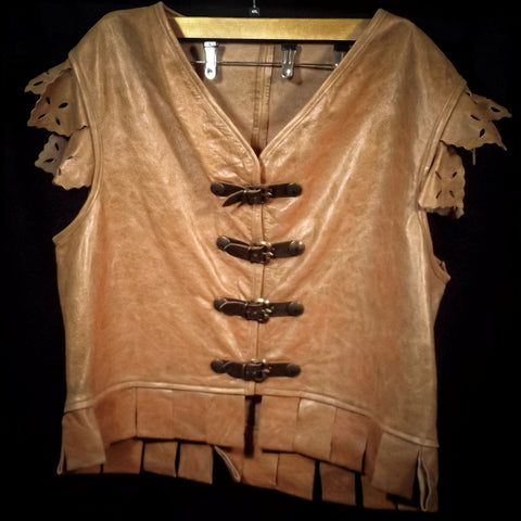 Sand Leather Vest - 4XL