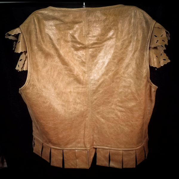 Sand Leather Vest - 4XL