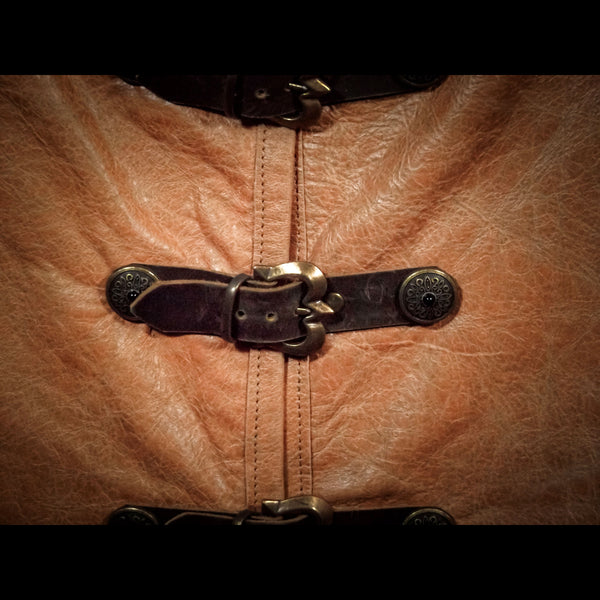 Sand Leather Vest - 4XL