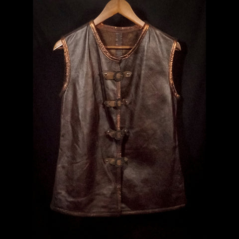 Brown Leather Vest - Small