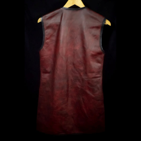 Dark Red Leather Vest - XS/Small