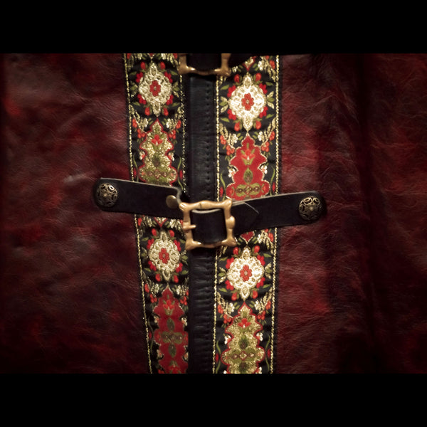 Dark Red Leather Vest - XS/Small