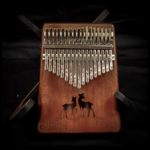 Brown Kalimba - Deer Design