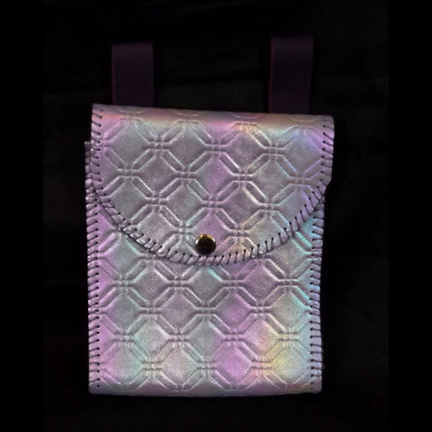 Rectangular Belt Pouch 20*16cm - Iridescent Lilac Octogan