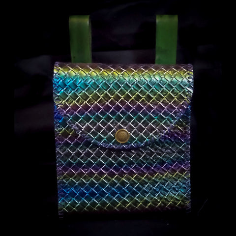 Rectangular Belt Pouch 20*16cm - Iridescent Rainbow Weave
